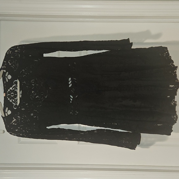 Free People Black Lace Lovers Folk Dress - Picture 3 of 8